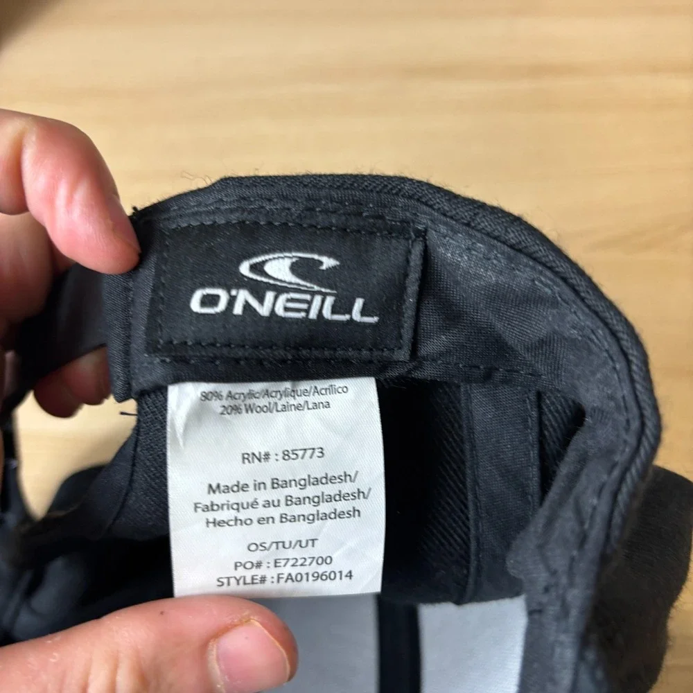 O'neill Hat Cap Snapback Black Surf Surfing Beach Performance